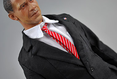 Illustration for article titled Best Obama Action Figure Ever Battles Darth Vader, Terrorists, Dick Cheney